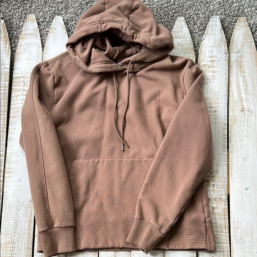 Athleta Retroplush Hoodie Sweatshirt size s Brown